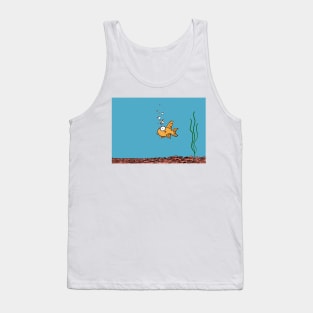 Cartoon Goldfish in Fishbowl Tank Top